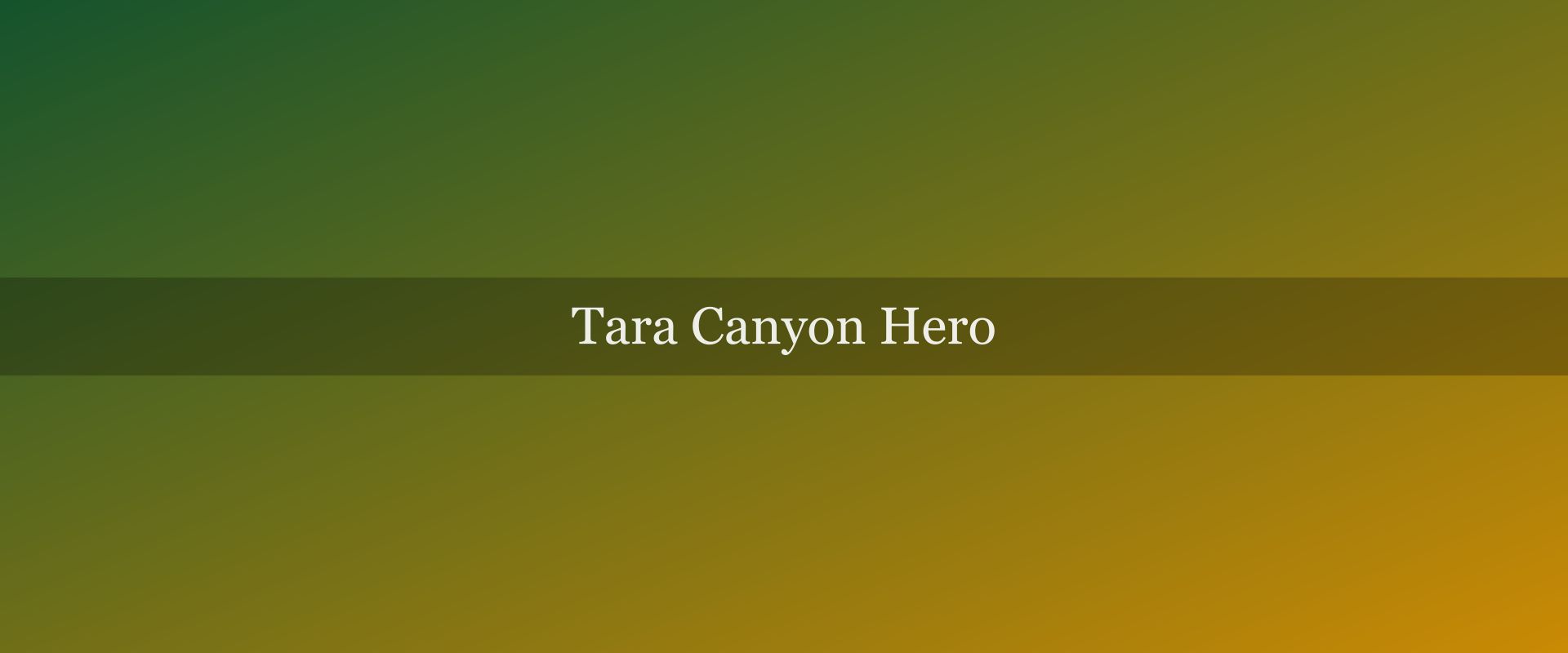 Tara Canyon: the Balkans' answer to the Grand Canyon
