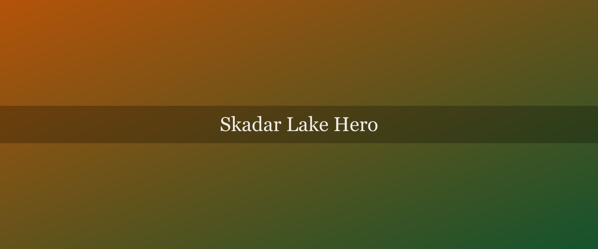 Skadar Lake