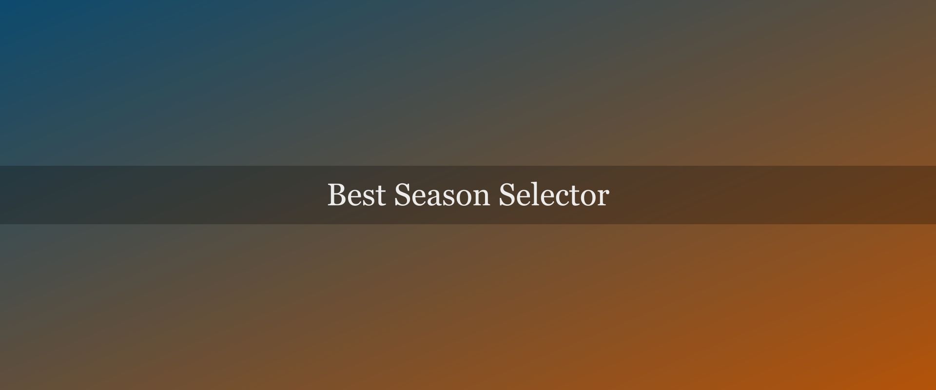Best season selector