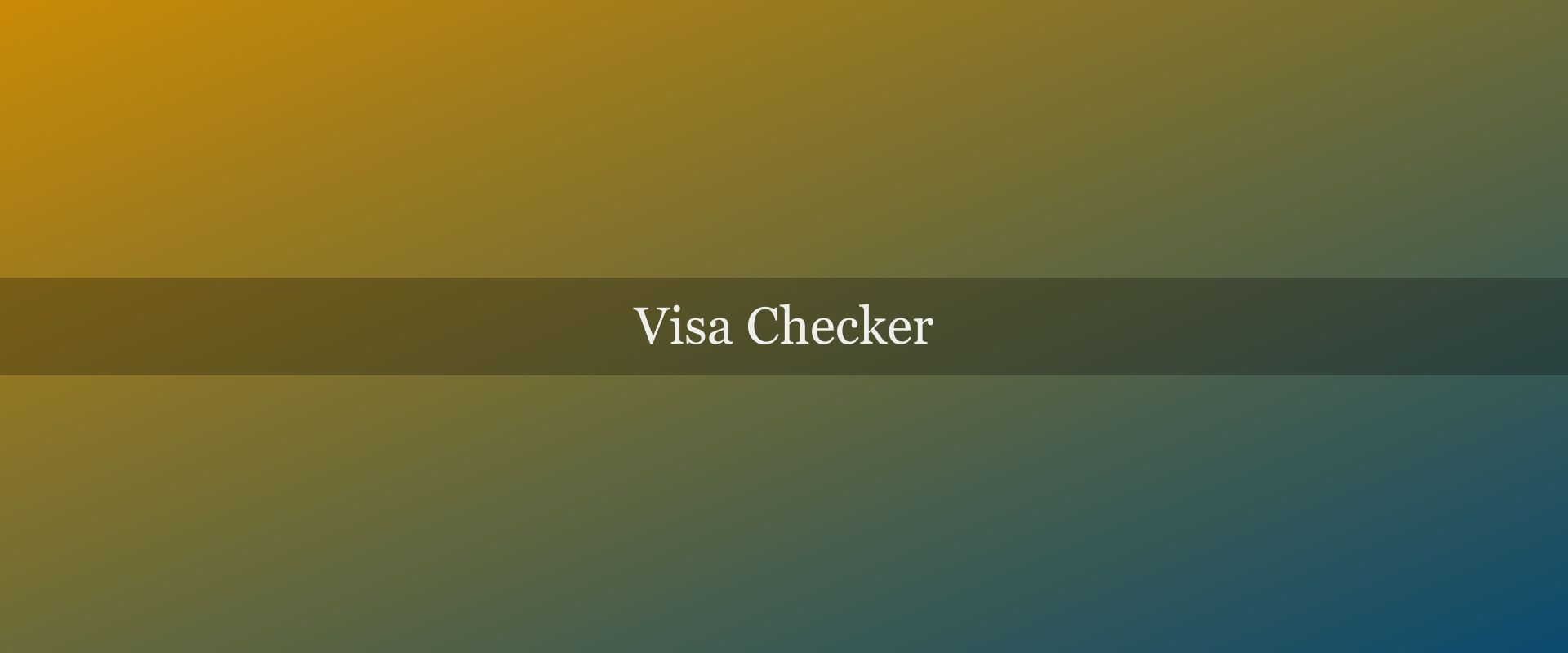 Visa eligibility checker